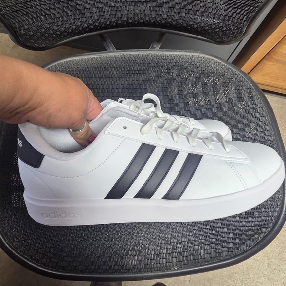 adidas Other - Adidas White Sneakers with Black Stripes Cloud Foam Comfort